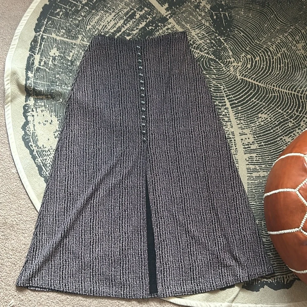 90s Slinky Witchy Button Down Maxi Skirt - Picture 1 of 7